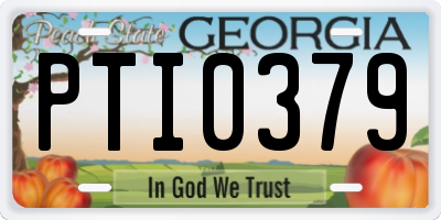 GA license plate PTI0379