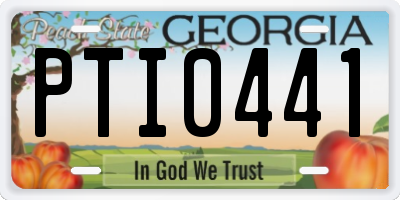 GA license plate PTI0441