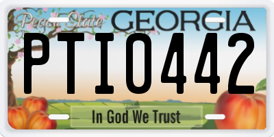 GA license plate PTI0442