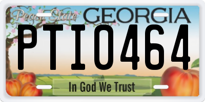 GA license plate PTI0464