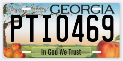 GA license plate PTI0469