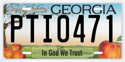 GA license plate PTI0471