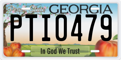 GA license plate PTI0479