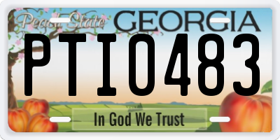 GA license plate PTI0483