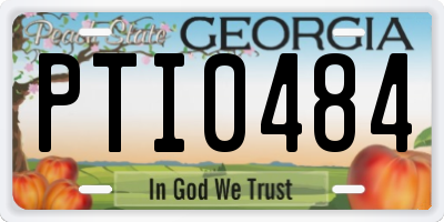 GA license plate PTI0484