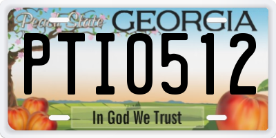 GA license plate PTI0512