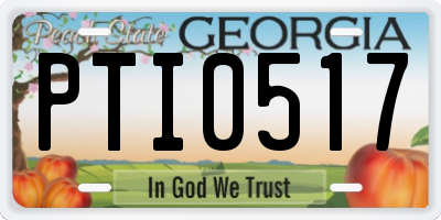 GA license plate PTI0517