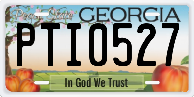 GA license plate PTI0527