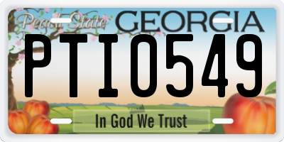 GA license plate PTI0549
