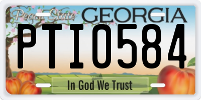 GA license plate PTI0584