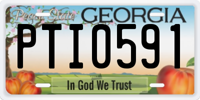 GA license plate PTI0591