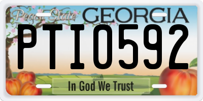 GA license plate PTI0592