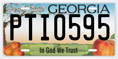 GA license plate PTI0595