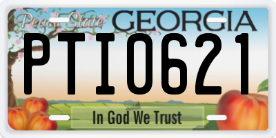 GA license plate PTI0621