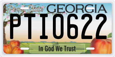 GA license plate PTI0622