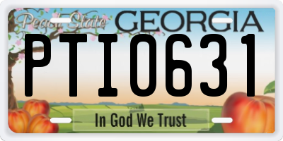 GA license plate PTI0631