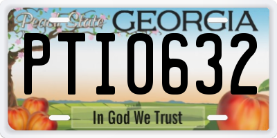 GA license plate PTI0632