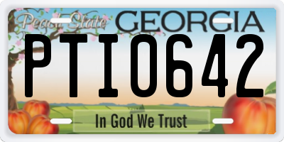 GA license plate PTI0642