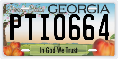 GA license plate PTI0664