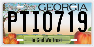 GA license plate PTI0719