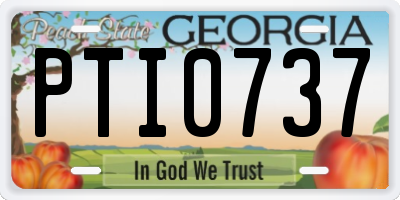 GA license plate PTI0737