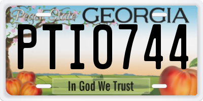 GA license plate PTI0744