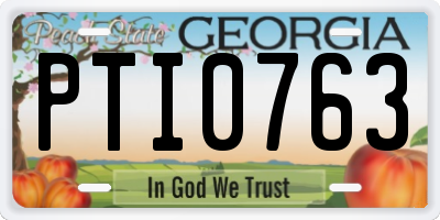 GA license plate PTI0763