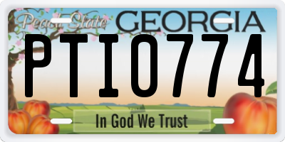 GA license plate PTI0774