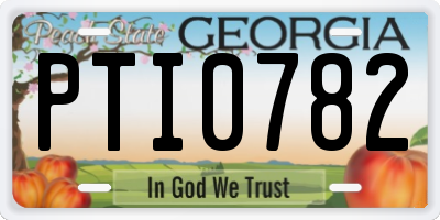 GA license plate PTI0782