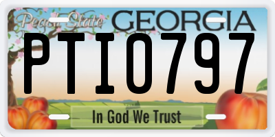 GA license plate PTI0797