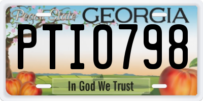 GA license plate PTI0798