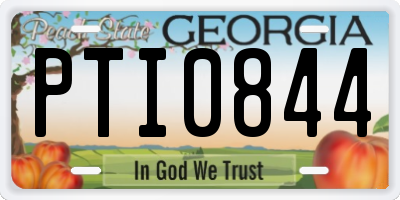 GA license plate PTI0844