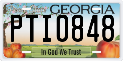 GA license plate PTI0848