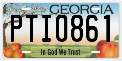 GA license plate PTI0861