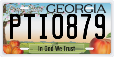 GA license plate PTI0879