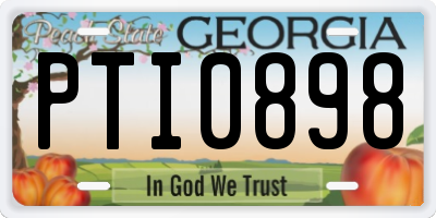 GA license plate PTI0898