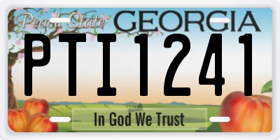 GA license plate PTI1241