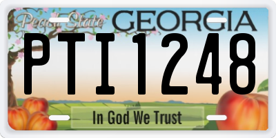 GA license plate PTI1248