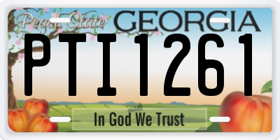 GA license plate PTI1261