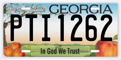 GA license plate PTI1262