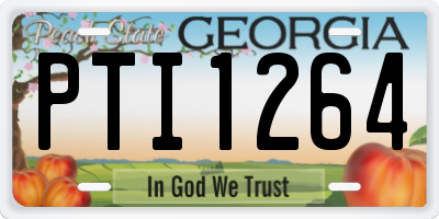 GA license plate PTI1264