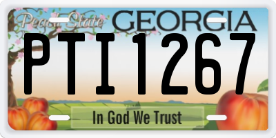 GA license plate PTI1267
