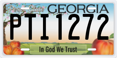 GA license plate PTI1272