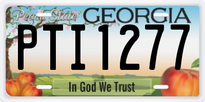 GA license plate PTI1277
