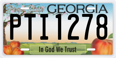 GA license plate PTI1278