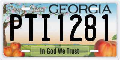 GA license plate PTI1281
