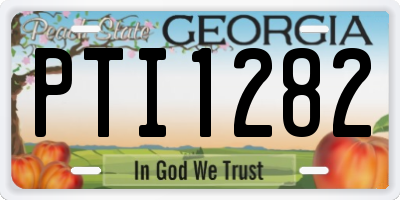 GA license plate PTI1282