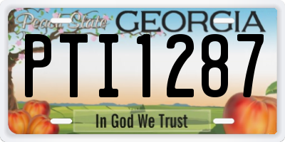 GA license plate PTI1287