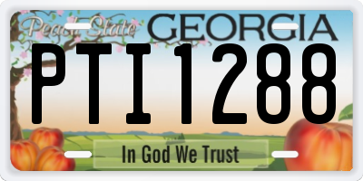 GA license plate PTI1288