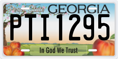 GA license plate PTI1295